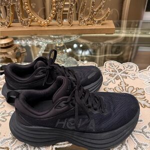 Hoka Bondi 8 Black Women's Running Sneakers